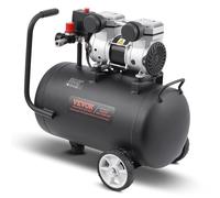 Compresor de aire VEVOR, tanque de acero de 8 galones, compresor de aire sin aceite de 1 HP, 2,2 CFM a 90 PSI y presión máxima de 120 PSI, compresor portátil ultrasilencioso de 80 dB, para reparación 
