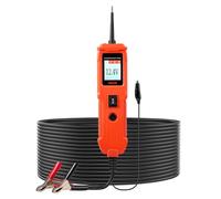 VEVOR Comprobador de Circuitos Automotrices, 8-35 DCV, con Sonda de Circuito, Pantalla TFT a Color e Iluminación, Comprobador de Voltaje con Cable de 4 m y Carcasa ABS, 200 x 53 x 34 mm, Naranja