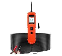 VEVOR Comprobador de Circuitos Automotrices, 8-35 DCV, con Sonda de Circuito, Pantalla TFT a Color e Iluminación, Comprobador de Voltaje con Cable de 4 m y Carcasa ABS, 200 x 53 x 34 mm, Naranja