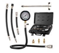 VEVOR Comprobador de Compresión con 9 Kits de Adaptadores Compresiómetro para Motor de Gasolina Medidor de Compresión 0-300 psi Herramienta de Diagnóstico del Cilindro del Motor para Coche Motocicleta