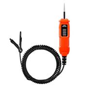 VEVOR Comprobador Profesional de Circuitos Automotrices, con Sonda de Circuito, Pantalla LED e Iluminación, Comprobador de Voltaje 3-72 DCV con Cable 3,5 m y Carcasa de ABS, 185 x 37,5 x 30 mm