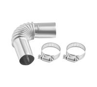 VEVOR Conector de Codo para Tubo de Escape, Tapa de Acero Inoxidable para Parabrisas, Tubo de Escape para Calentador de Coche con 2 Abrazaderas para Calentador Diésel de 2 kW, 5 kW y 8 kW, Plata