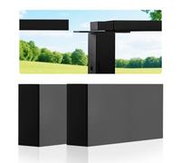 VEVOR Conectores de Barandilla 2 Piezas, Accesorios para Conexión de Pasamanos de Balcón, Conectores de Forma Plana para Barandillas de Cable Rectangulares, para Terrazas, Porches, Negro Mate