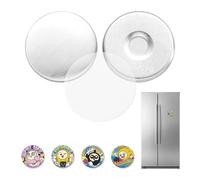 VEVOR Conjunto de 50 Chapas para Hacer 25 mm Pines con Traseras Magnéticas, Chapas de Imanes para Refrigerador, Cubierta de Metal, Películas Transparentes, Papeles Redondos en Blanco, para Decoración