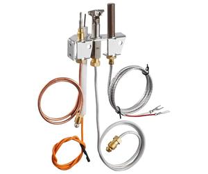 VEVOR Conjunto de Quemador Piloto de Gas Natural, OE 4021-732, 25660. Repuesto de Llama de Encendido de Gas para Chimenea con Tubo de Encendido, Termopar, Termopila y Cables, para Heatilator