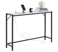 VEVOR Consola de Mármol Estrecha y Larga 110x23,9x74,2 cm con Toma de Corriente