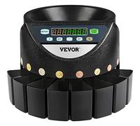 VEVOR Contador de Monedas Euro Profesional 220 V 300 Monedas por Minuto, Clasificador de Monedas Pantalla LED de 7 Dígitos, Máquina de Conteo de Monedas con 8 Cajas de Recolección de Alta Precisión