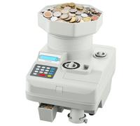 VEVOR Contadora de Monedas Universal Clasificadora de Monedas Profesional con Pantalla LED, Admite hasta 11000 Monedas, Clasificadora y Envolvedora Automática de Monedas para Todo Tipo de Monedas