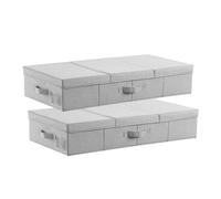 VEVOR Contenedor de Almacenaje para Debajo de Cama 805 x 405 x 155 mm 2 Piezas Bolsa de Almacenamiento Bajo Cama con Tapa Organizador de Ropa, Zapatos, Mantas para Dormitorios, Salas de Estar