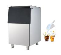 VEVOR Contenedor de Almacenamiento para Máquina de Hielo Capacidad de 113 kg, Contenedor de Hielo de Acero Inoxidable con Patas de Goma Antideslizantes Ajustables para Restaurantes, Hoteles, Bares