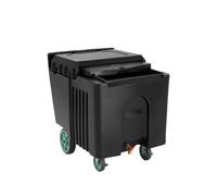 VEVOR Contenedor de Hielo Portátil Aislado con 4 Ruedas y Tapa Deslizante, Contenedor de Hielo Grande para Catering, Cocinas, Bistrós, Restaurantes y Bares, 61,6 L, 800 x 580 x 740 mm, Negro