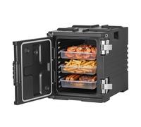 VEVOR Contenedor Isotérmico de Alimentos 75 L, Caja Isotérmica de LLDPE No Eléctrico, con Ruedas y Cierre de Acero Inoxidable 304, para Bandejas de Varios Tamaños (NO Incluidas), para Banquetes