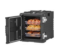 VEVOR Contenedor Isotérmico de Alimentos 75 L, Caja Isotérmica de LLDPE No Eléctrico, con Ruedas y Cierre de Acero Inoxidable 304, para Bandejas de Varios Tamaños (NO Incluidas), para Banquetes