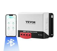 VEVOR Controlador de Carga Solar MPPT 12 V/24 V Auto CC Regulador de Carga del Panel Solar 50A Módulo Bluetooth 98% de Eficiencia de Carga para Baterías Selladas AGM, gel, Inundadas y de Litio