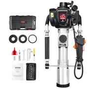 VEVOR Controlador de Postes de Gas 37,7 cc Controlador de Postes de Cerca en T Portátil de 4 Etapas 1000W con 3 Cabezales de Conducción 45/55/88mm para Cercas Agrícolas, Ranchos, Mejoras de Carreteras