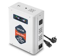 VEVOR Convertidor Reductor de Voltaje 3000 VA, Transformador de Potencia 220 V a 110 V de Alta Resistencia con 2 Tomas Corriente Estadounidenses, Salida USB, Pantalla LCD, Protección Temperatura