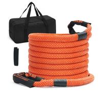 VEVOR Correa de Remolque de Nilón de Recuperación Cinética de 25,4 mm x 9,1 m, carga de 17237 kg, Correa de Arranque Resistente de Energía de Elasticidad Extrema para Jeep, Camión, SUV, Tractor