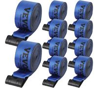VEVOR Correa para cabrestante de 4 x 30 pies, 10 Piezas, carga de 2,7T, resistencia a la rotura de 8,2 T, correas para camión con gancho plano, control de carga para remolques, granjas, rescates, azul