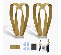 VEVOR Correas de Elevación Ajustables, Soporta hasta 453,6 kg, Sistema de Elevación y Transporte para 2 Personas, Correas de Hombro para Muebles, Electrodomésticos y Colchones, Cinturón Simple