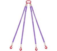 VEVOR Correas de Eslinga de Elevación de Poliéster, Cuatro Patas con Ganchos, Capacidad 3 T, Correa de Aparejo Resistente de 1,5 m, para Motores, Grúas, Polipastos y Camiones,1800 x 120 x 60 mm