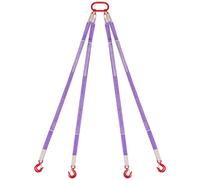 VEVOR Correas de Eslinga de Elevación de Poliéster, Cuatro Patas con Ganchos, Capacidad 3 T, Correa de Aparejo Resistente de 1,5 m, para Motores, Grúas, Polipastos y Camiones,1800 x 120 x 60 mm