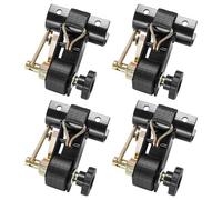 VEVOR Correas de Trinquete para Portaequipajes, 38 mm x 2,25 m, Montaje en Tubo Redondo Negro de 47,6-50,8 mm, con Ganchos Dobles en J, Carga de Trabajo de 226,8 kg, con Hebilla de Carga, 4 uds