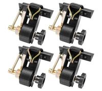 VEVOR Correas de Trinquete, para Portaequipajes de Escalera, 38 mm x 2,25 m, Montaje en Tubo Cuadrado Negro, con Ganchos Dobles en J, Capacidad de Carga de 226,8 kg, con Hebilla de Carga, 4 uds