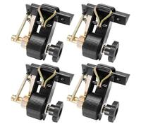 VEVOR Correas de Trinquete, para Portaequipajes de Escalera, 38 mm x 2,25 m, Montaje en Tubo Cuadrado Negro, con Ganchos Dobles en J, Capacidad de Carga de 226,8 kg, con Hebilla de Carga, 4 uds