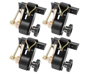 VEVOR Correas de Trinquete, para Portaequipajes de Escalera, 38 mm x 2,25 m, Montaje en Tubo Cuadrado Negro, con Ganchos Dobles en J, Capacidad de Carga de 226,8 kg, con Hebilla de Carga, 4 uds