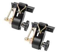 VEVOR Correas de Trinquete, para Portaequipajes de Escalera, Montaje en Tubo Cuadrado Negro, con Ganchos Dobles en J, Capacidad de Carga 226,8 kg, con Hebilla de Carga, 2 uds, 160 x 145 x 80 mm