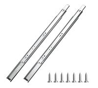 VEVOR Correderas para Cajones de Tocador de Montaje Lateral, 10 Pares Rieles para Gabinete con Cojinetes de Bolas Extensión Completa, Carga 45kg, para Reemplazo de Cocina DIY, 550 x 46 x 12,7 mm