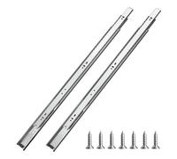 VEVOR Correderas para Cajones de Tocador de Montaje Lateral, 10 Pares Rieles para Gabinete con Cojinetes de Bolas Extensión Completa, Carga 45kg, para Reemplazo de Cocina DIY, 600 x 46 x 12,7 mm