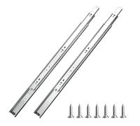 VEVOR Correderas para Cajones de Tocador de Montaje Lateral, 10 Pares Rieles para Gabinete con Cojinetes de Bolas Extensión Completa, Carga 45kg, para Reemplazo de Cocina DIY, 550 x 46 x 12,7 mm