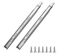 VEVOR Correderas para Cajones de Tocador de Montaje Lateral, 10 Pares Rieles para Gabinete con Cojinetes de Bolas Extensión Completa, Carga 45kg, para Reemplazo de Cocina DIY, 450 x 46 x 12,7 mm