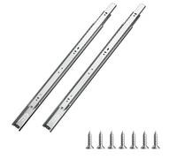 VEVOR Correderas para Cajones de Tocador de Montaje Lateral, 10 Pares Rieles para Gabinete con Cojinetes de Bolas Extensión Completa, Carga 45kg, para Reemplazo de Cocina DIY, 500 x 46 x 12,7 mm