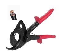 VEVOR Cortador de Cable de Trinquete, Cortador para Alambres de Cobre y Aluminio, Corte de hasta 400 mm², con Mangos Aislantes, Herramienta de Electricista para Construcción Renovación Eléctricas