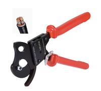 VEVOR Cortador de Cables de Trinquete 245 mm, Cortador de Alambres y Cables de Cobre-Aluminio 300 mm², Cortacables con Hojas de Acero con Mangos Recubiertos de PVC y Botón de Liberación Rápida