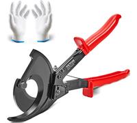 VEVOR Cortador de Cables de Trinquete 280 mm Cortador de Alambres y Cables 400 mm² Cortacables Mangos Cómodos Palanca de Liberación Rápida Fácil de Usar Hoja de Acero al Manganeso y Silicio 50 HRC