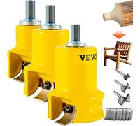 VEVOR Cortador de espiga, 1"/25,4 mm y 1,5"/38 mm y 2"/50,8 mm, cortador de muebles de troncos de aluminio y acero de primera calidad, con cuchillas curvas dobles y tornillos de botón, kit maestro par