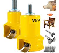 VEVOR Cortador de espiga, 1"/25,4 mm y 2"/50,8 mm de diámetro, con cuchillas curvadas dobles y tornillos de botón, kit maestro para el hogar, cortador de muebles de troncos de aluminio y acero de pr