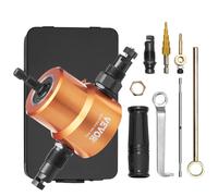 VEVOR Mordisqueador de Chapa de Doble Cabezal Taladro Eléctrico Giratorio 360° Cortador de Placa 1500-3000 RPM Espesor de Corte 1,6 mm Cizallas de Chapa en Taladro para Cortar Metales Plástico Madera