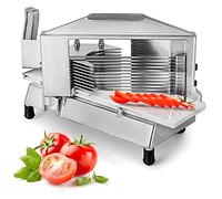 VEVOR Cortador de tomate comercial, cortador de tomate de 3/16 pulgadas, cortador de verduras, cortador manual de tomates con tabla de cortar integrada, cuchillas de acero inoxidable para restaurante