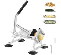 VEVOR Cortador de Verduras Comercial 1/4"/6,35 mm de Acero Inoxidable Cortadora de Tomate Manual Marco de Aleación de Aluminio con Pies Antideslizantes para Cocinas, Restaurantes, Hamburgueserías