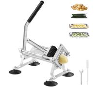 VEVOR Cortador de Verduras Comercial 3/8"/9,5 mm de Acero Inoxidable Cortadora de Tomate Manual Marco de Aleación de Aluminio con Pies Antideslizantes para Cocinas, Restaurantes, Hamburgueserías