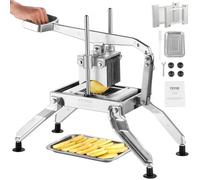 VEVOR Cortador de Verduras Comercial Hoja de 1/4"+1/2" Cortadora de verduras Manual de Acero Inoxidable Cortador de Tomate con Pies Antideslizantes para Cocinas, Restaurantes, Hamburgueserías, Bares