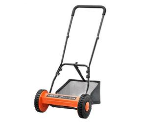 VEVOR Cortadora de Césped Manual de 350 mm con 5 Cuchillas 2 Ruedas sin Motor Altura de Corte Ajustable de 15 - 45 mm con Bolsa Recolectora de Césped para, Caminos de Acceso, Patios, Jardines
