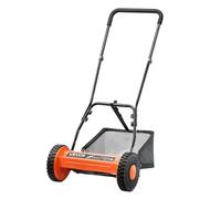 VEVOR Cortadora de Césped Manual de 400 mm con 5 Cuchillas 2 Ruedas sin Motor Altura de Corte Ajustable de 15-45 mm con Bolsa Recolectora de Césped para, Caminos de Acceso, Patios, Jardines