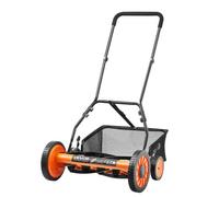 VEVOR Cortadora de Césped Manual de 450 mm con 5 Cuchillas 4 Ruedas para Jardín
