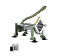 VEVOR Cortadora de Patatas Fritas Cortador de Papas con Hoja de Acero Inoxidable de 3/8" Cortador de Papas Manual con Ventosas Ideal para Papas, Papas Fritas, Pepinos, Verduras, Zanahorias, Verde