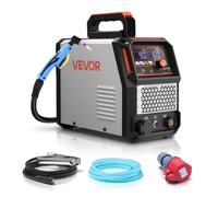 VEVOR Cortadora de Plasma 60 A Máquina de Corte por Plasma con Inversor IGBT, Pantalla Digital, Función 2T/4T y Tiempo PA/PT Ajustable para Reparaciones Domésticas, Alimentación Trifásica de 400 V
